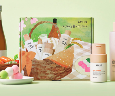パッケージ】Anua「うららかな春のピクニック」春コフレBOX パッケージ