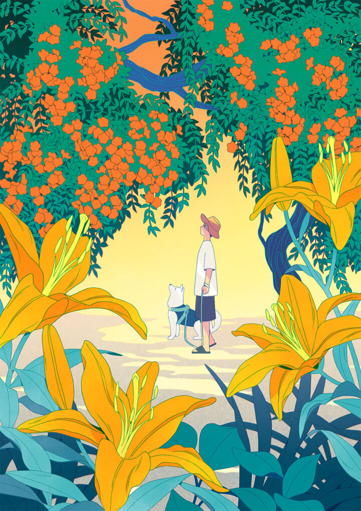 【オリジナルイラスト】「夏の花」