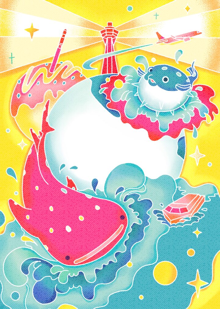 オリジナルイラスト　大阪