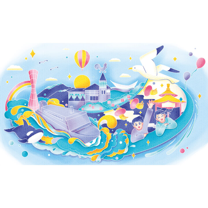 オリジナルイラスト　神戸