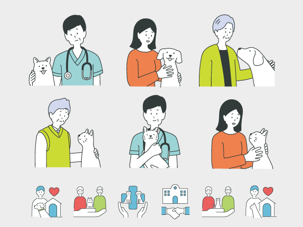 「ペピイ」企業理念ページ内イラスト