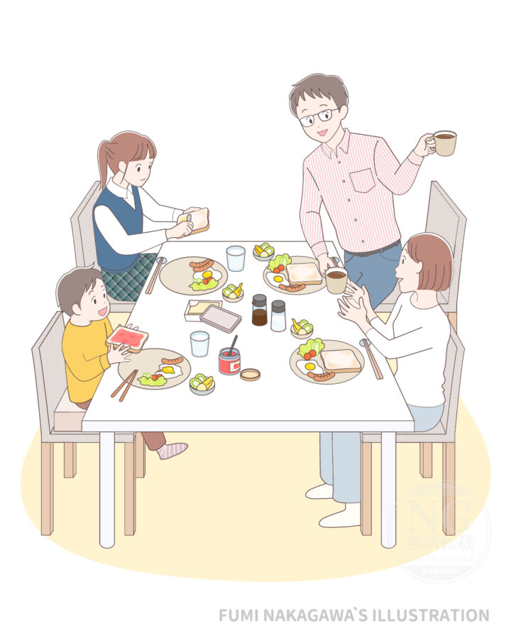 生活をテーマにしたイラストサンプルを追加しました