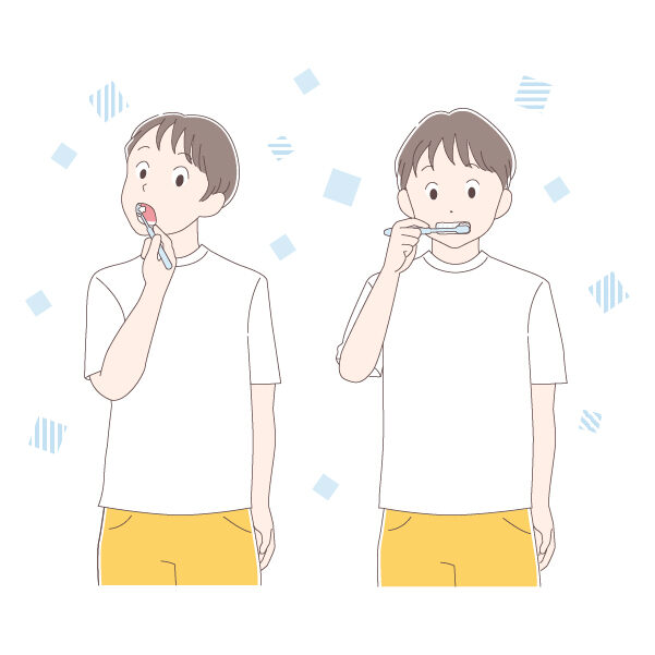 歯磨きをする男の子