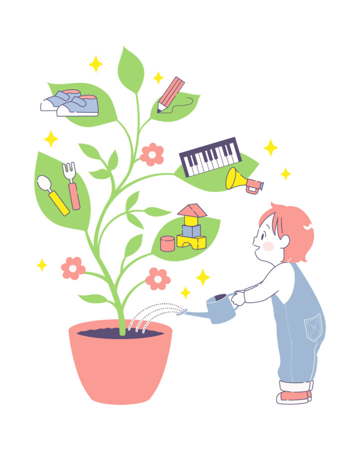 子どもの成長をイメージしたイラスト