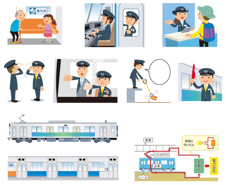 文春まんが「鉄道会社ここが知りたい」挿絵