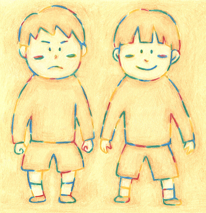 子供　子ども　男の子　男児　イラスト　手描き　色鉛筆　イラスト　絵本　児童書　幼児教育