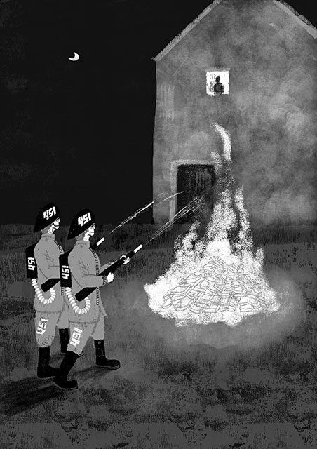 【挿絵習作】華氏451度／レイ・ブラッドベリ著