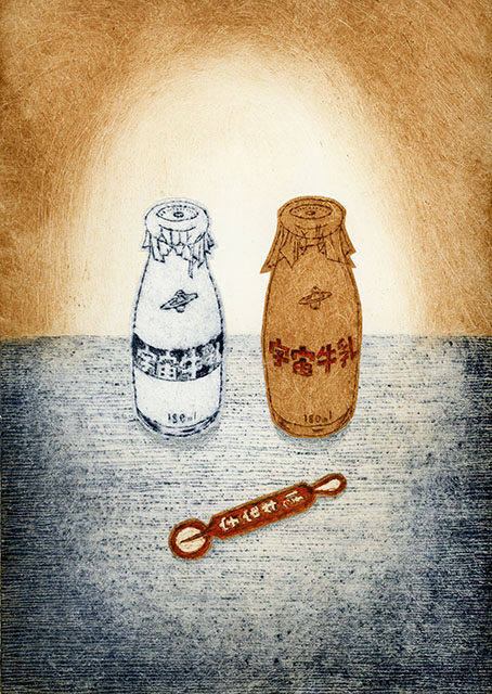 【版画】宇宙牛乳