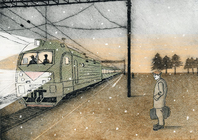 【版画】一人旅