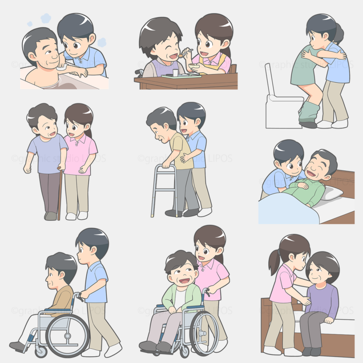 介護関連 イラスト（２）
