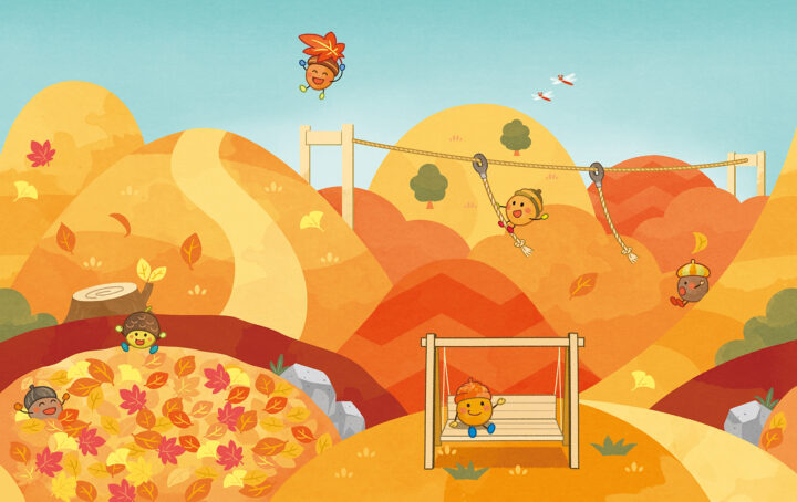 【お仕事】 世界文化ワンダーグループ様『ワンダーブック』 シールページ用イラスト