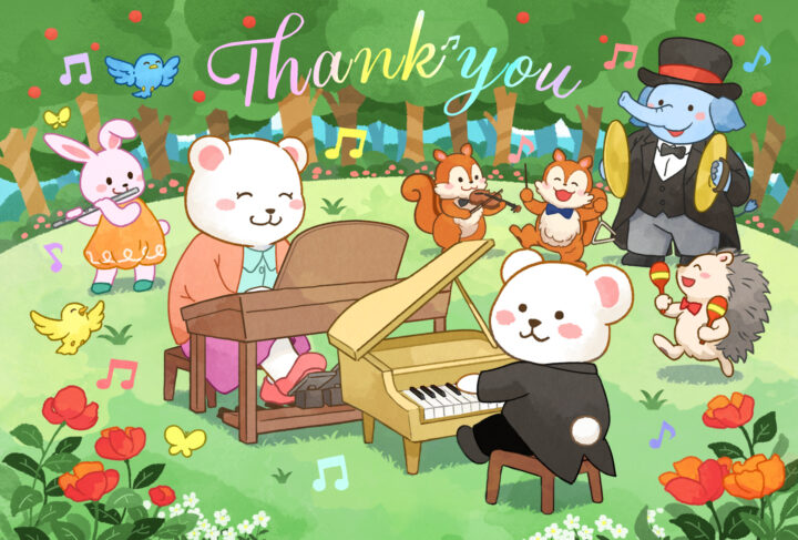 イベント一般ブース【ピアノ・エレクトーン教室】看板イラスト