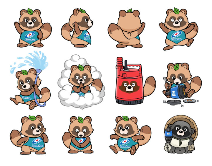 【お仕事】株式会社鶴見製作所「つるぽん」キャラクターイラスト