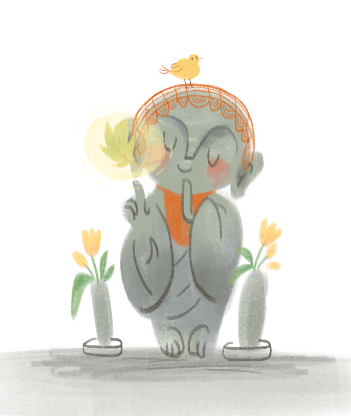 魔法が使える地蔵（GIF動画)