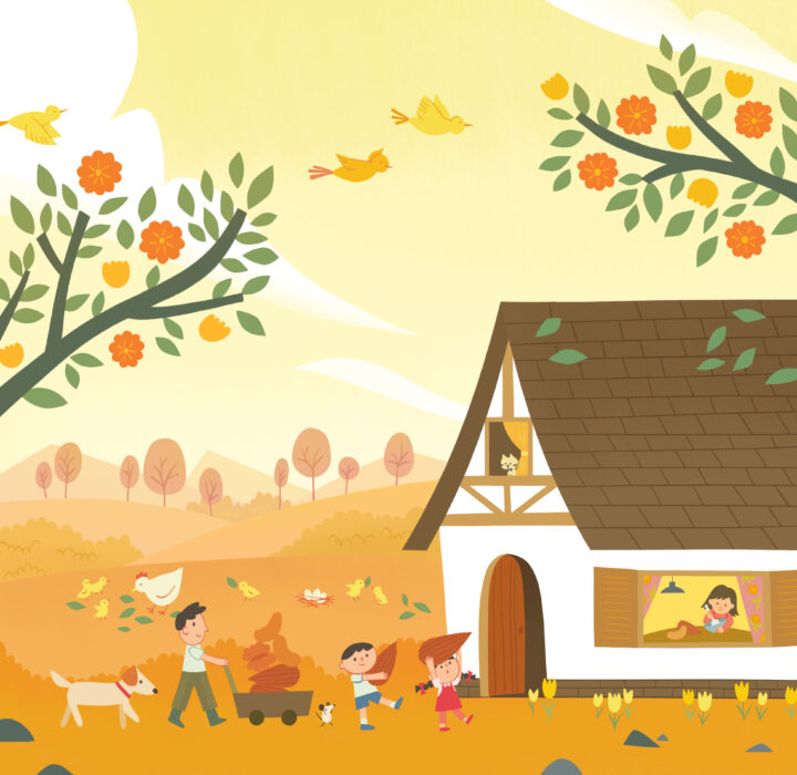 ナッツの収穫（オリジナル作品）