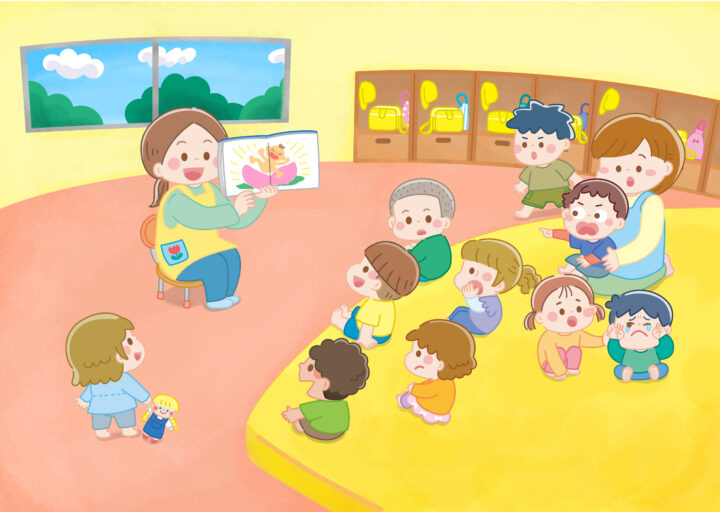 よみきかせのじかん（保育イラスト）