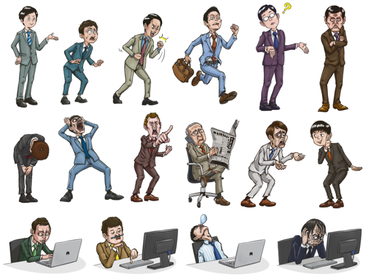 サラリーマン キャラクターイラスト