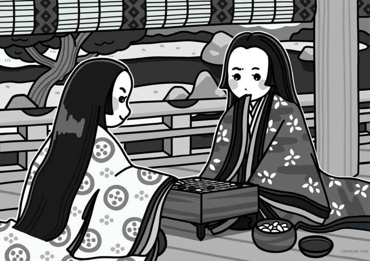 オリジナルイラスト「囲碁を楽しむ平安貴族」を追加しました