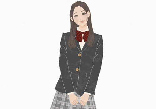 女子高生のイラスト
