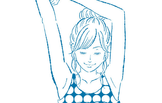 ストレッチする女性