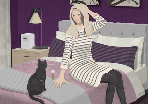 寝る前に遊んで欲しい猫