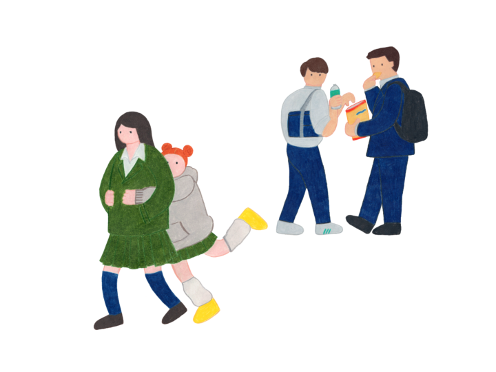 人物イラスト　高校生