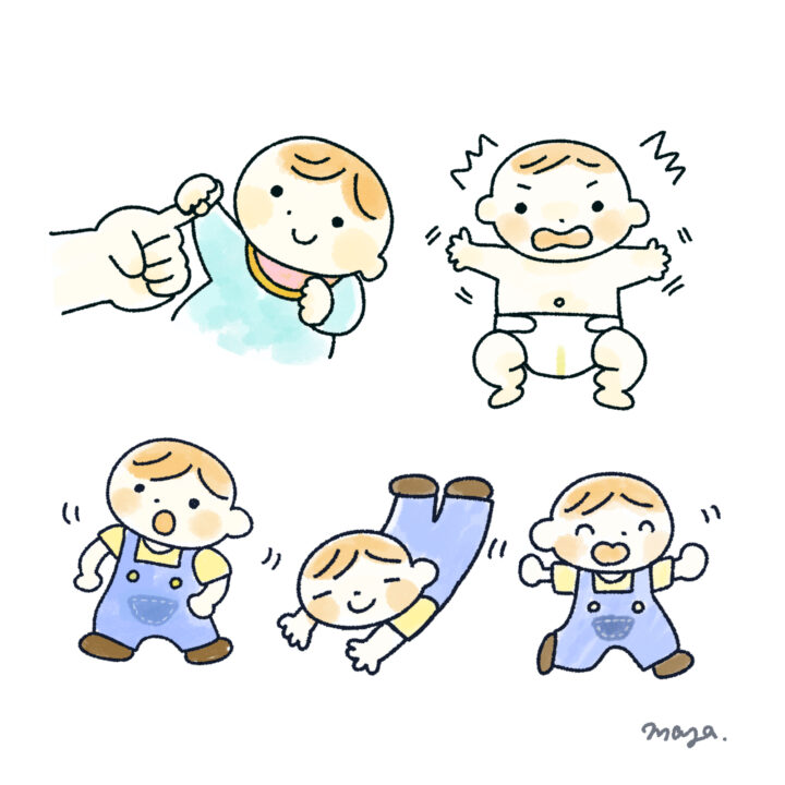 『子どもの発達に関するイラスト』30点制作