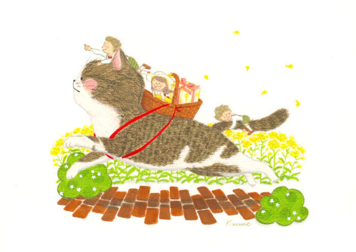 猫の背でパーティへ！