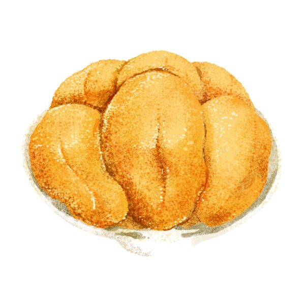 Original:ふくしま常磐もの図鑑えほん「じょうばんものいただきます」の中から、『ウニの貝焼き』。