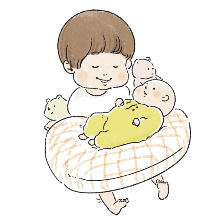 赤ちゃんと男の子