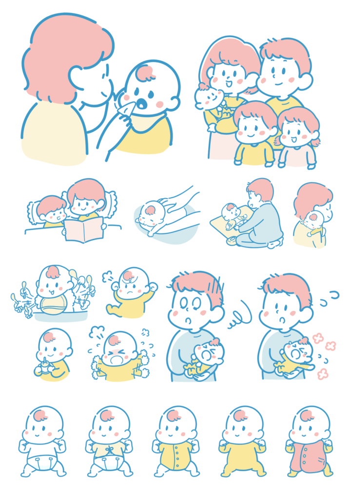 ゆるかわ育児・赤ちゃんイラスト