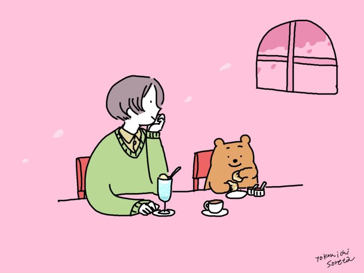 春の喫茶店