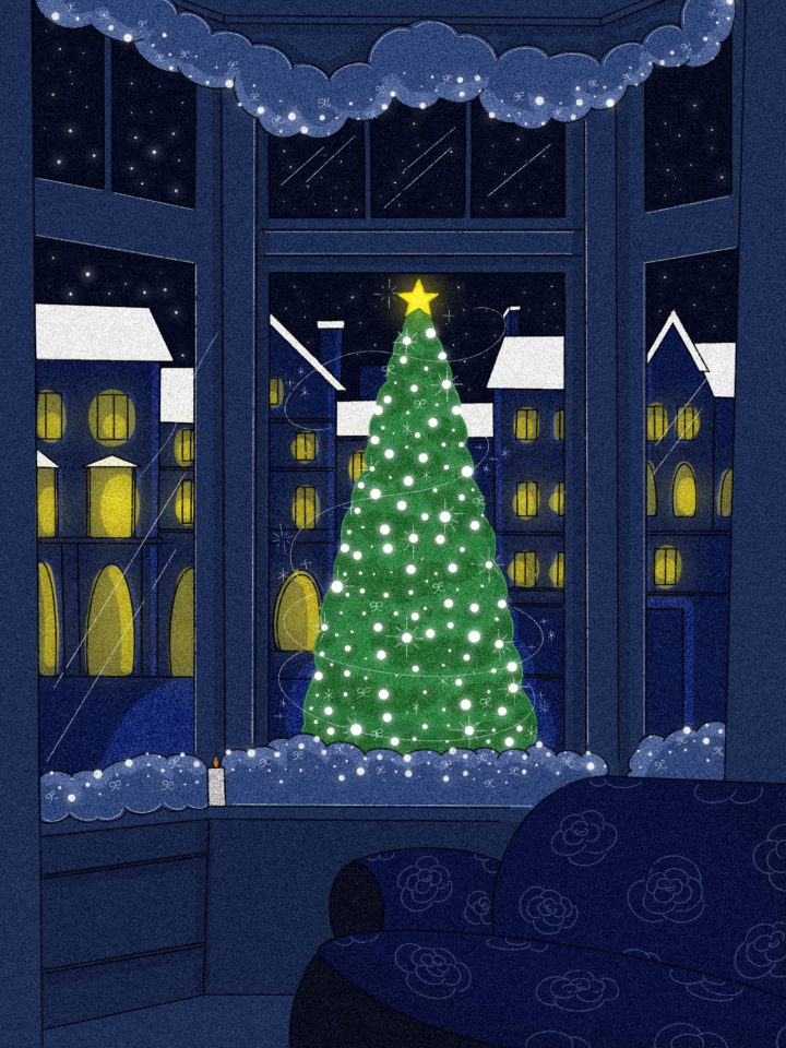 キラキラのクリスマスツリー