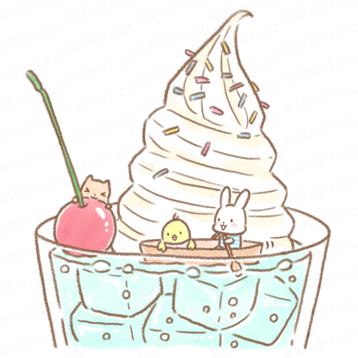 オリジナル「小さな動物といろんな食べ物」