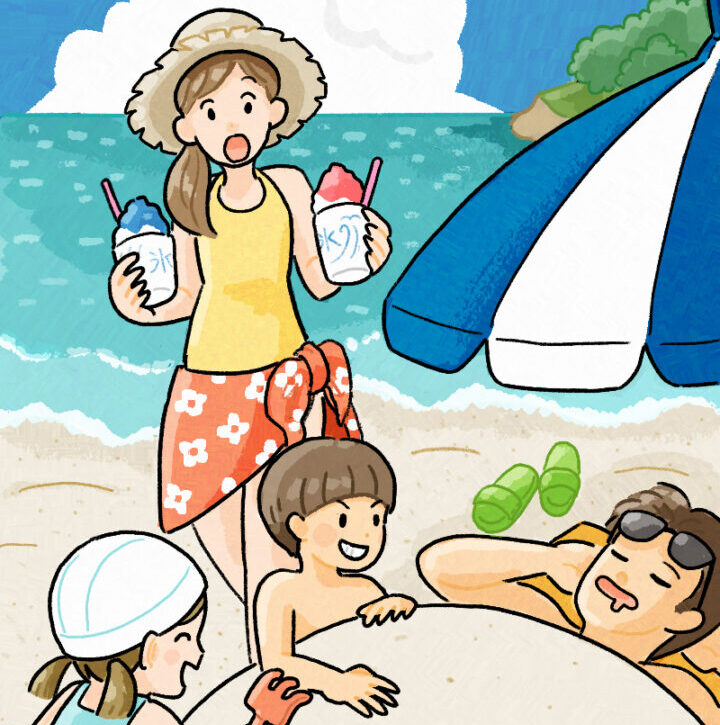 間違い探し「家族で楽しむ夏のビーチ」