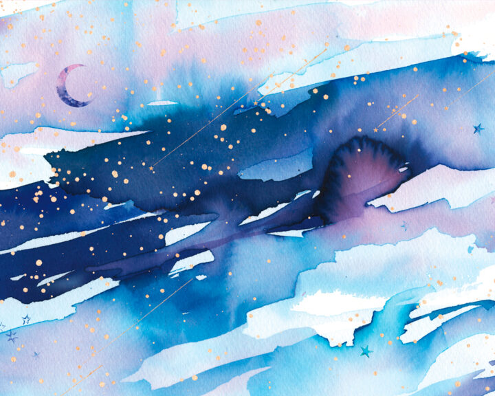 滲みを活かした空