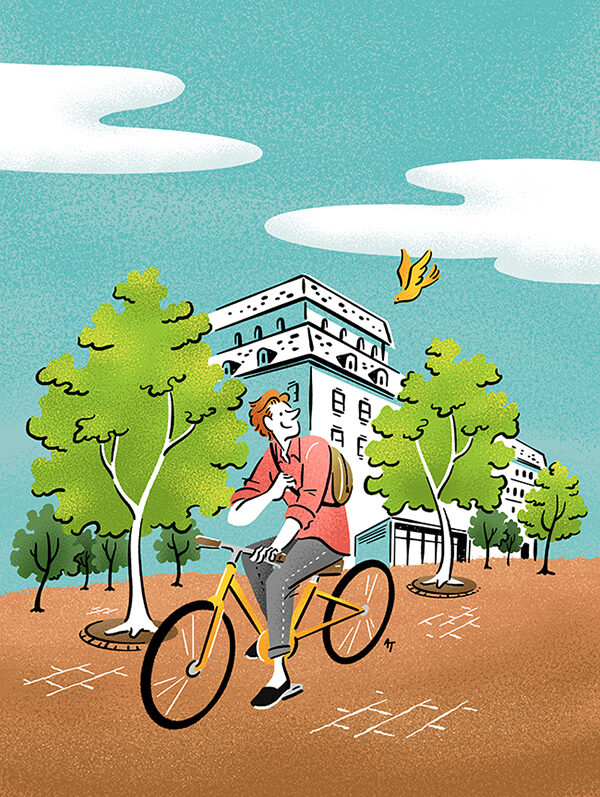 自転車にのって