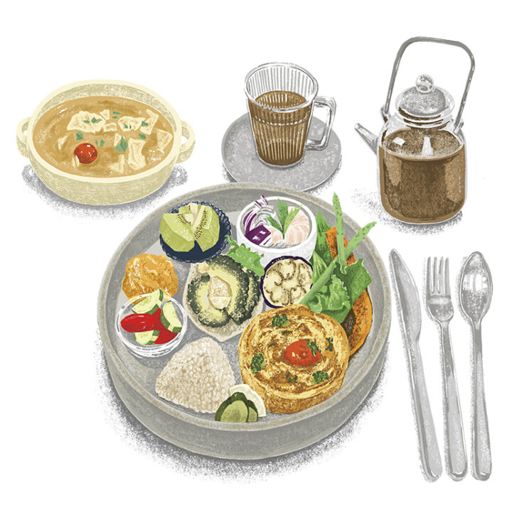 貝殻喫茶室様　メニューイラスト