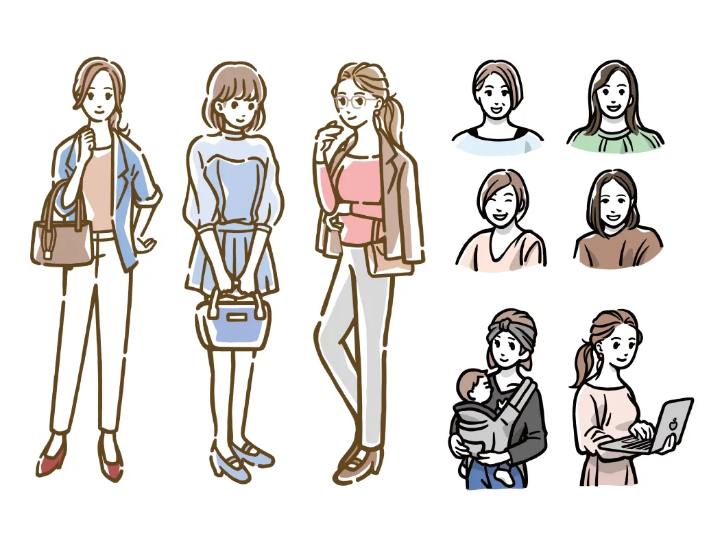 女性誌向けイラスト