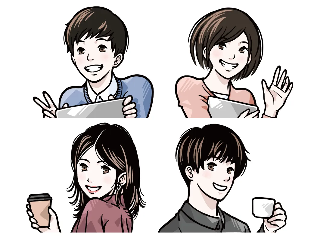20・30代人物イラスト