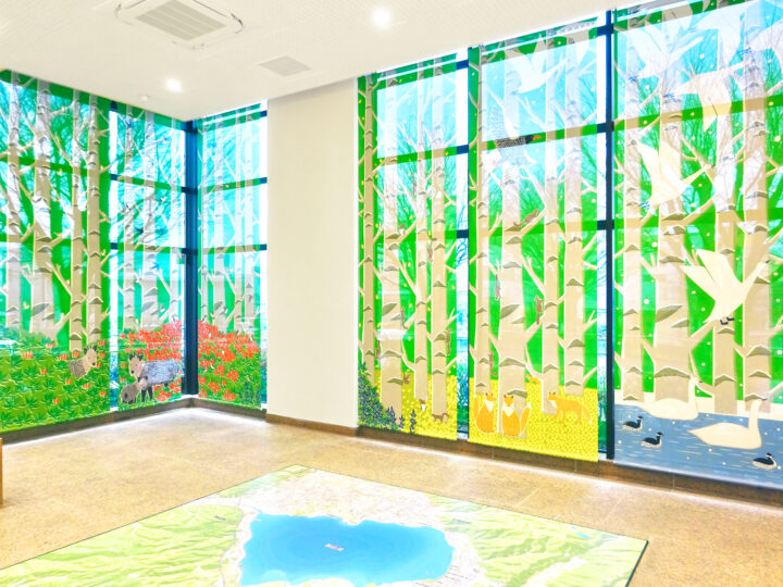 諏訪湖環境研究センター展示室内イラスト