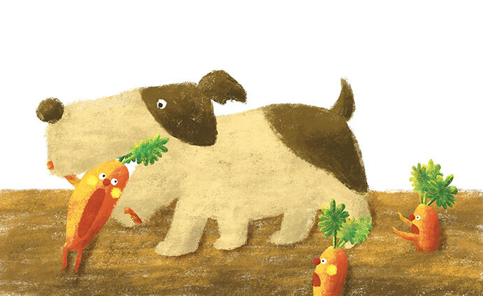 絵本「そらとぶ にんじん」